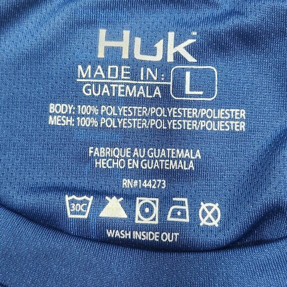 Huk Men's Blue Long Sleeve Shirt - Picture 15 of 15